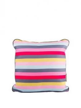 Image of Navigate Gardenia Outdoor Cushion - With Grey Floral Background