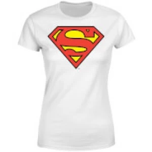 Image of DC Originals Official Superman Shield Womens T-Shirt - White