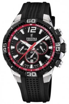 Image of Festina Chrono Bike 2020 Black Rubber Strap Black Dial Watch