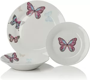 Image of Sabichi Mariposa 12 Piece Porcelain Dinner Set