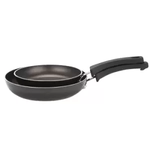Image of Prestige Kitchen Hacks Nesting Twin Pack Frying Pans