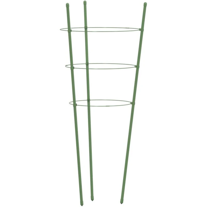 Image of VIDAXL Vidaxl - Garden Plant Supports with 3 Rings 5 pcs Green 60cm Steel 319373