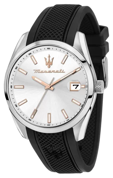 Image of Maserati R8851151006 Attrazione (43mm) Silver Dial / Black Watch