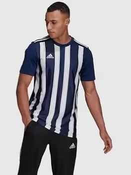Image of adidas Striped 21 Jersey - Navy/White, Size S, Men