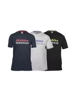 Image of Dickies Dickies Rutland 3 Pack Graphic T-Shirt, Black, Size 3XL, Men