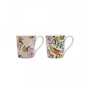 Image of Denby Monsoon Calista Cream Mug Collection 2 Piece Set