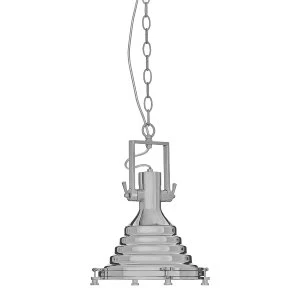 Image of Premier Housewares Lexington Small Chrome Pendant Light