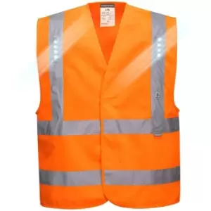 Image of Portwest L470ORRS/M - sz S/M Vega LED Vest - Orange - Orange