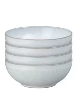 Image of Denby White Speckle Set Of 4 Cereal Bowls