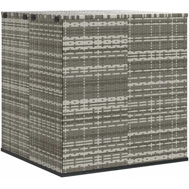 Image of VIDAXL Garden Cushion Box pe Rattan 100x97.5x104cm Grey Vidaxl 8720286669358