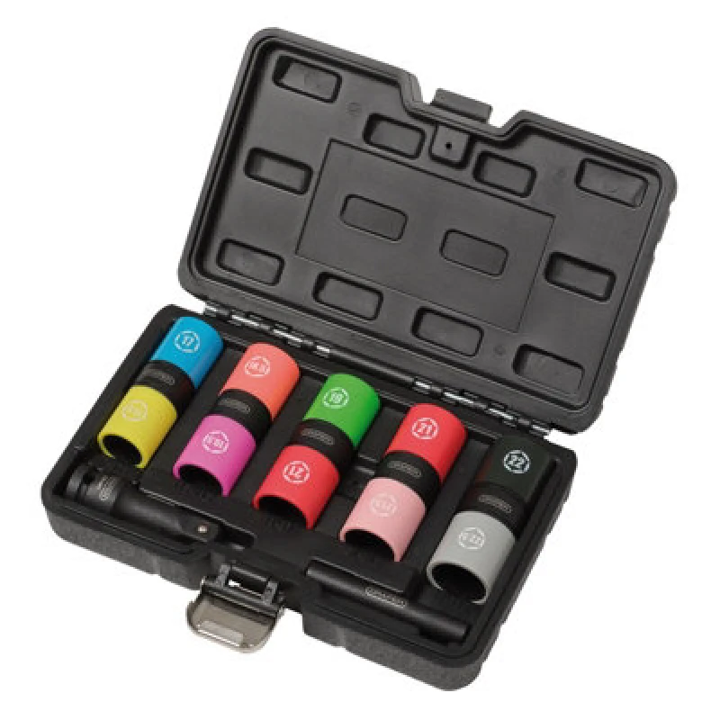 Image of Draper 7 Piece 1/2" Drive Double Ended Wheel Nut Socket Set 02744 Drive: 1/2"