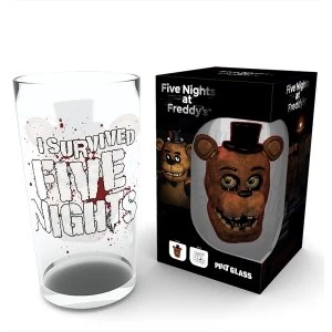 Image of Five Nights At Freddys Fazbear Large Glass