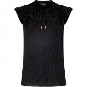 Image of Biba Jacquard Tier Blouse - Black