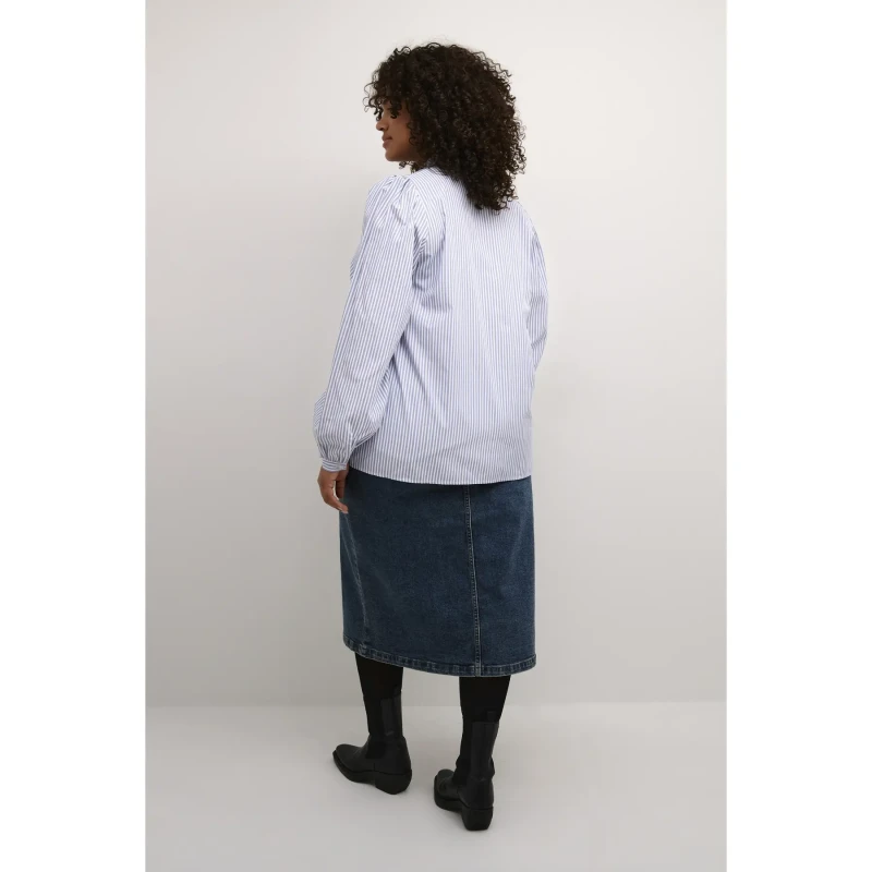 Image of KAFFE Curve Womens blouse KAFFE Curve Maia Bleu Female 46