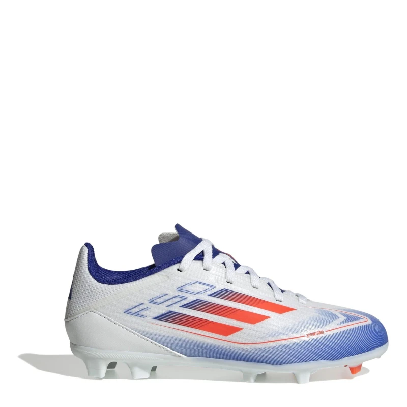 Image of adidas F50 Academy Junior Firm Ground Football Boots - White White 4