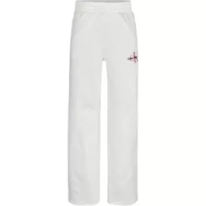 Image of Calvin Klein Jeans Monogram Off Placed Sweatpants - White