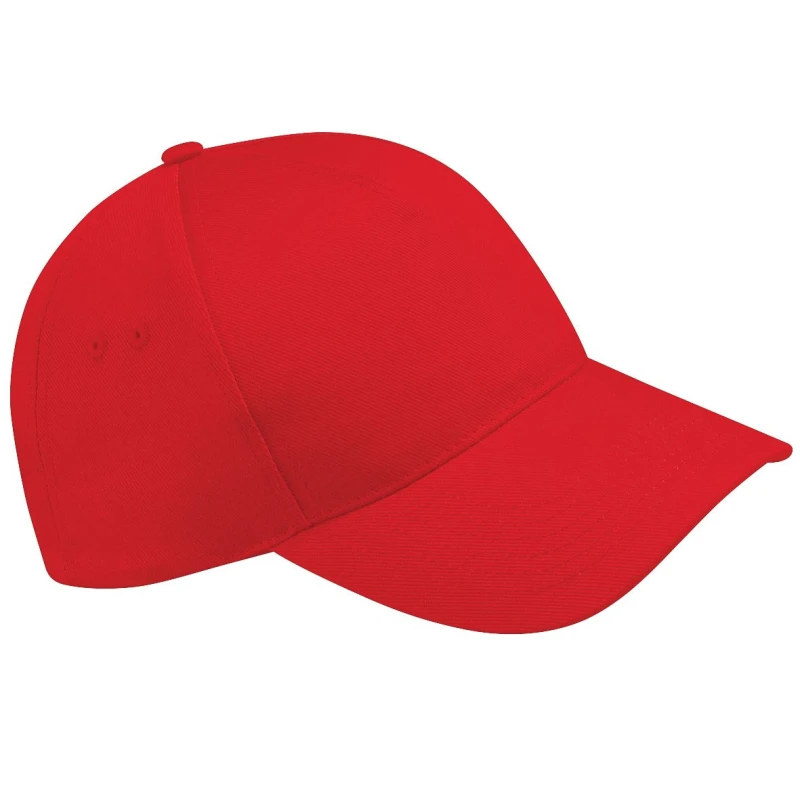 Image of Beechfield Beechfield Men Ultimate 5 Panel Baseball Cap Pack of 2 in Red Red One Size Male 5059269087258