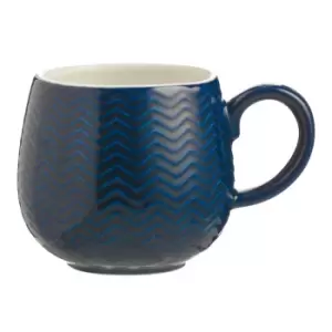 Image of Mason Cash Embossed Chevron Navy Mug