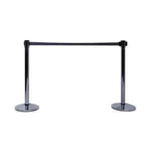 Image of VFM Barriers with 3.4m Belt Chrome Pack of 2 421935 SBY65794