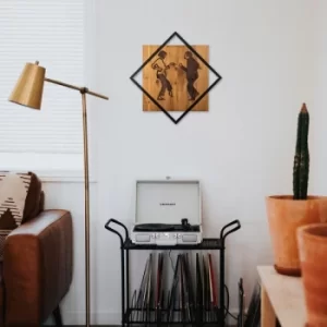 Image of Pulp Dans 3 Walnut Black Decorative Wooden Wall Accessory