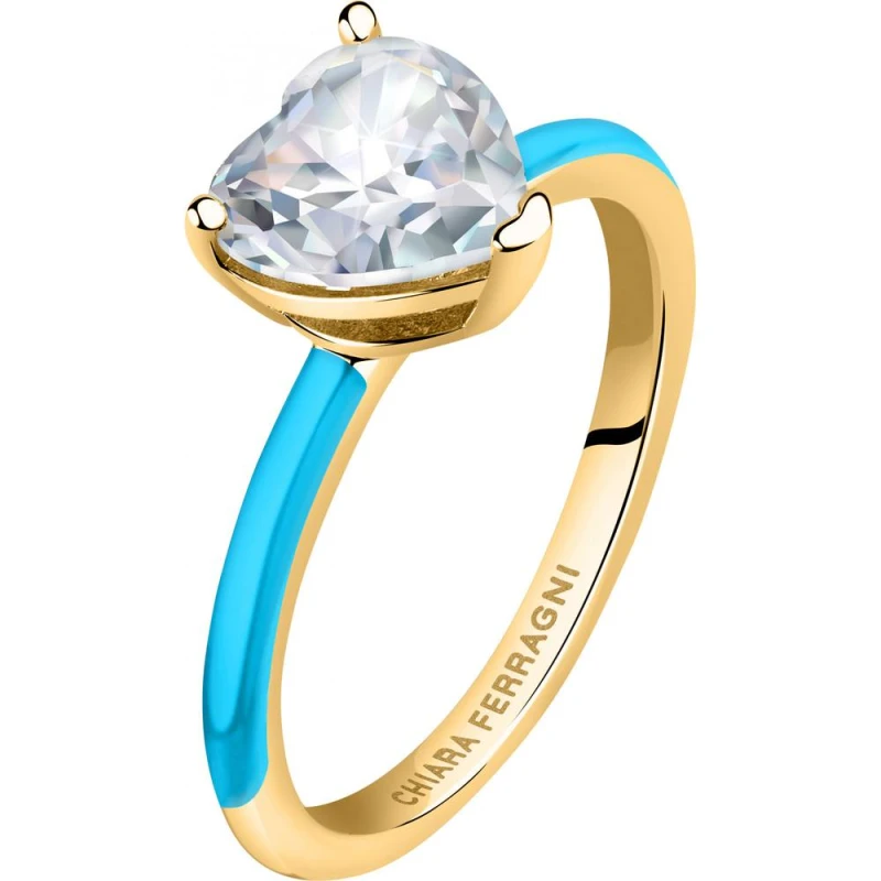 Image of Chiara Ferragni Womens J19AVI35018 Ring in Blue Blue Female One Size