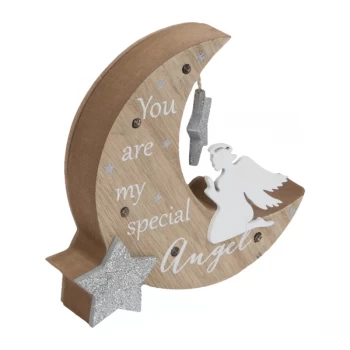 Image of Thoughts of You LED Moon Plaque - Special Angel