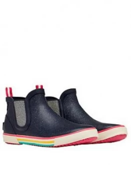Image of Joules Girls Glitter Short Wellies - Navy