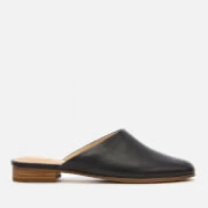 Image of Clarks Womens Pure Blush Leather Mules - Black - UK 3