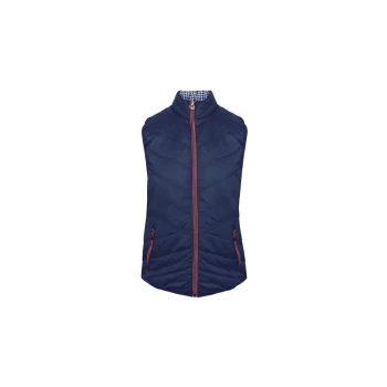Image of Island Green Ladies Reversible Gillet - Navy/Raspberry - 14 Size: Size