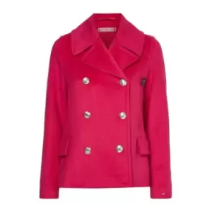 Image of Tommy Hilfiger Wool Blend Db Peacoat - Pink