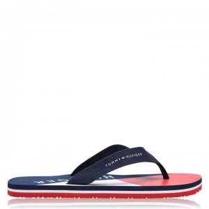 Image of Tommy Hilfiger Logo Slip Flip Flop - Blue 800