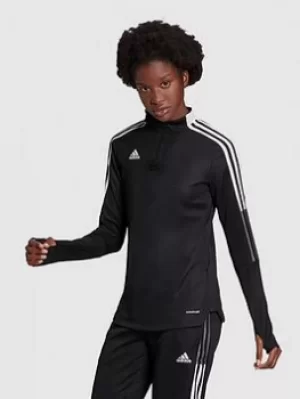 Image of Adidas Womens Tiro 21 Long Sleeve Training Top, Black, Size S, Women