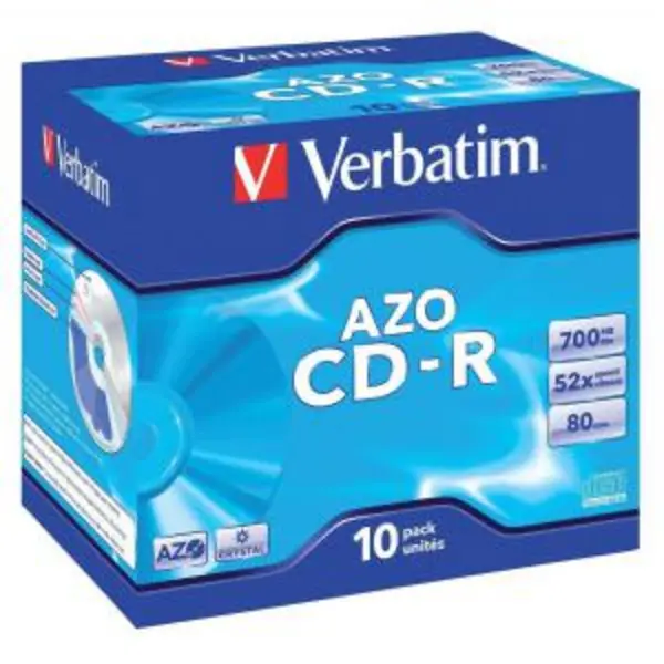 Image of Verbatim CD-R Recordable Disk Write-once Cased 52x Speed 80 Min 700Mb 4037726