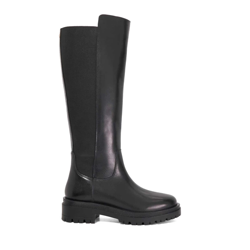 Image of Dune London Tagu Knee High Boots Black Leather female 3 (36)