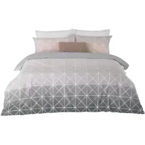 Image of Furn Spectrum Ombre Duvet Cover Set (King) (Grey/Pink) - Grey/Pink