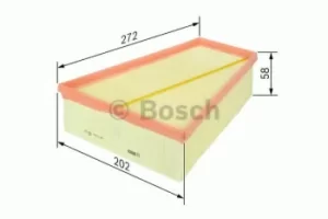 Image of Bosch 1457433555 Air Filter Insert S3555