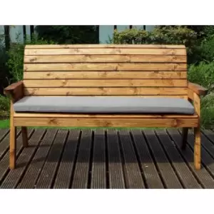 Image of Charles Taylor Three Seater Winchester Bench with Grey Cushion and Fitted Cover