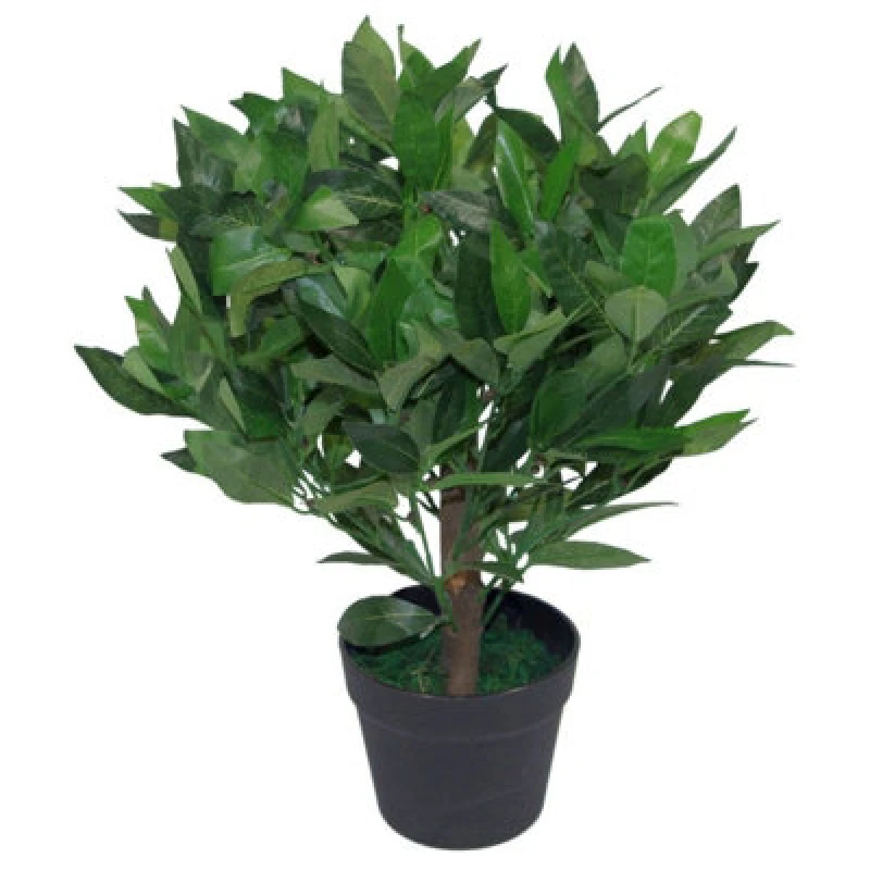 Image of Leaf 50cm Leaf Design UK Artificial Realistic Bay Laurel Topiary Ball Tree Green unisex