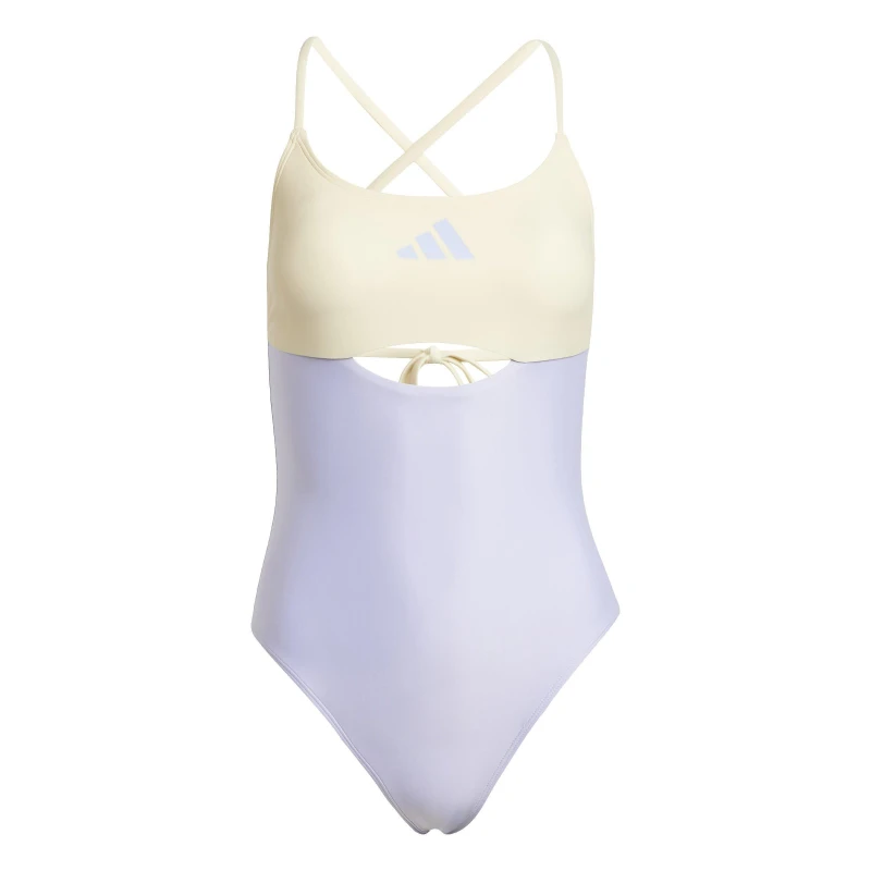 Image of adidas Padded Colorblock X-Back Swimsuit Womens Violet/Warm female 8 (XS)