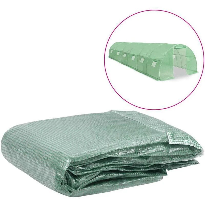 Image of VIDAXL Vidaxl - Greenhouse Replacement Cover (27 m²) 300x900x200cm Green 8720286414293