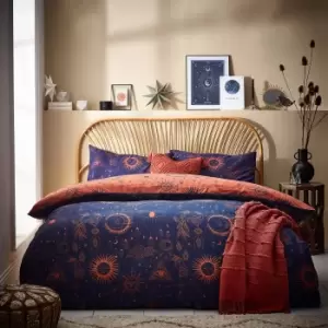 Image of furn. Constellation Brown Duvet Cover & Pillowcase Set Bronze