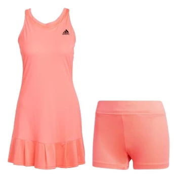 Image of adidas Club Tennis Dress Womens - Acid Red / Black