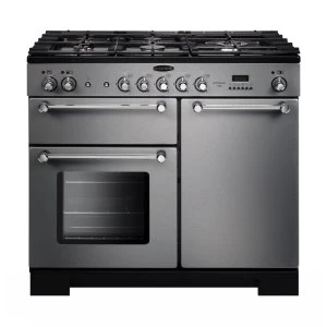 Image of Rangemaster KCH100NGFSS-C Kitchener 100cm Gas Range Cooker Stainless Steel