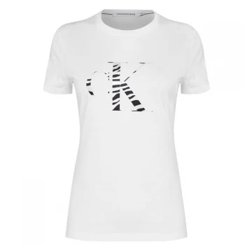 Image of Calvin Klein Jeans Calvin Klein Jeans Zebra Ck Logo Tee