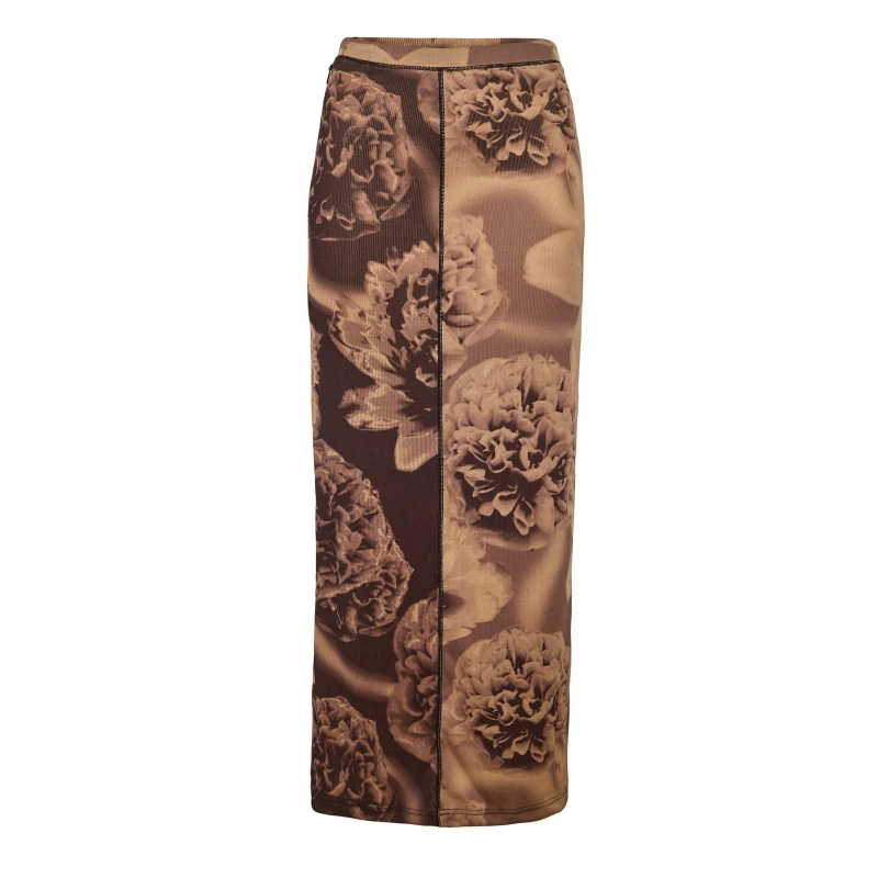 Image of Diesel Womens Clairinne Gna Maxi Skirt Brown female 8