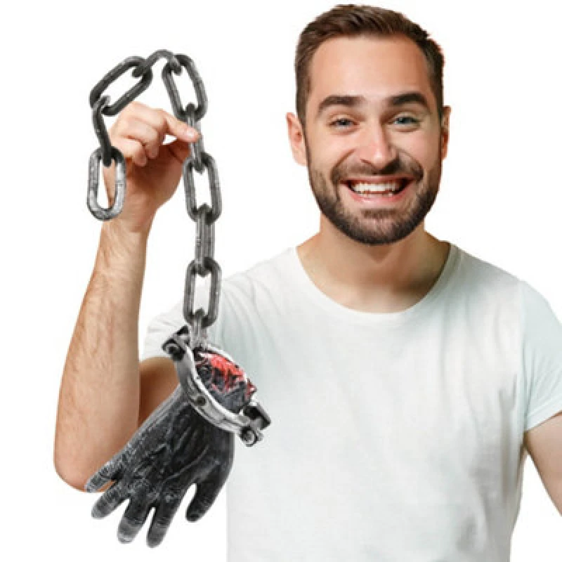 Image of I Love Fancy Dress Chained Severed Hand Decoration - 66Cm 26 Inch