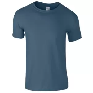Image of Gildan Mens Short Sleeve Soft-Style T-Shirt (3XL) (Indigo Blue)