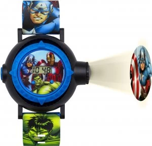 Image of Marvel Avengers Digital Projection Multicoloured Strap Watch
