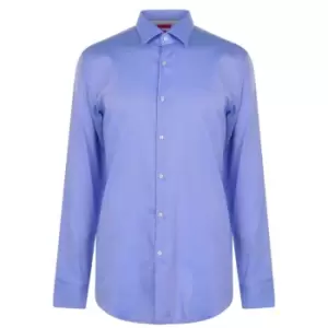 Image of Hugo Long Sleeve Oxford Shirt - Blue