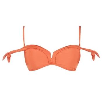 Image of Biba Arm Tie Bandeau Bikini Top - Orange